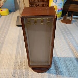 Vintage Wooden Display Case with Gold Accents